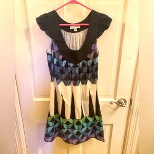 Christopher Deane Butterfly Print Dress Size Small